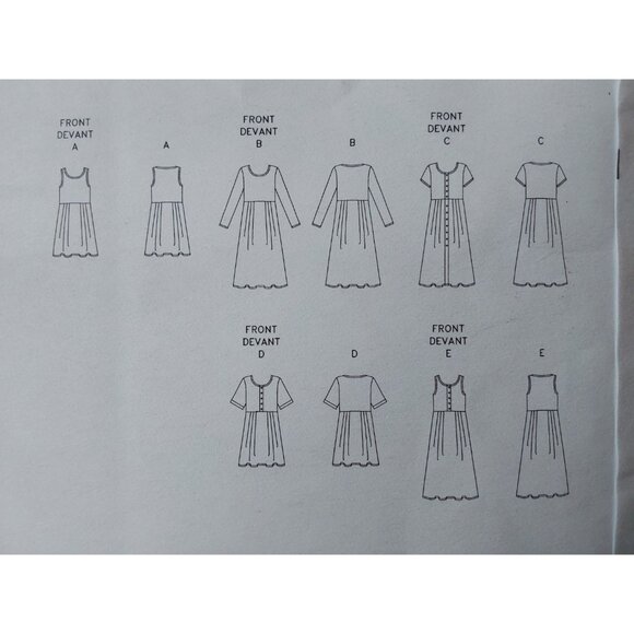 Vogue sewing pattern 1532 easy basic design dress A line waist sizes 12-14-16 - Picture 3 of 6